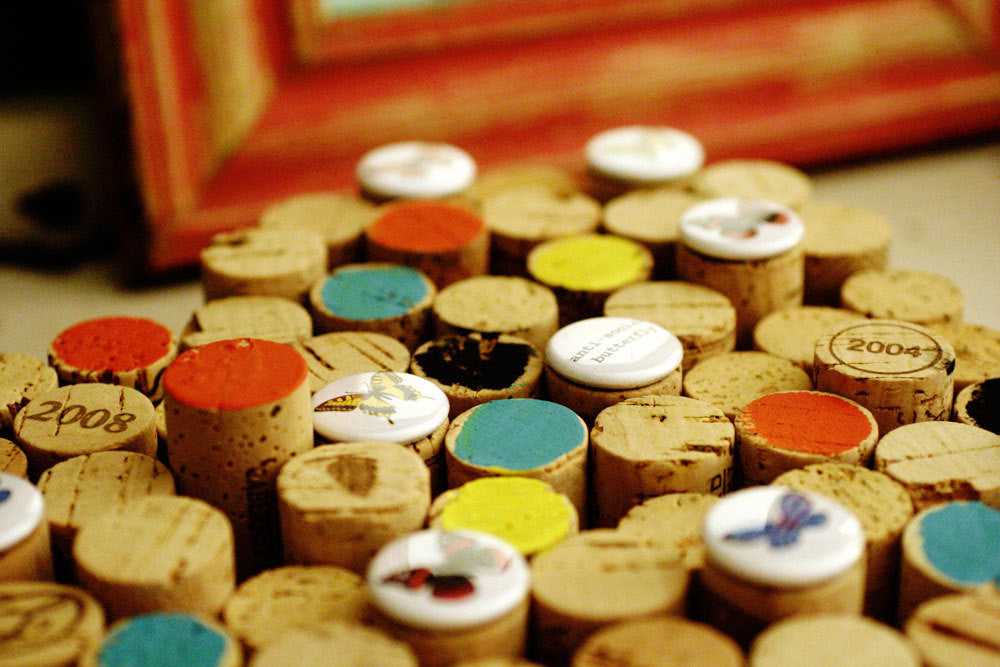 Anti-Social Butterfly Corkboard | Recycled Wine Corks
