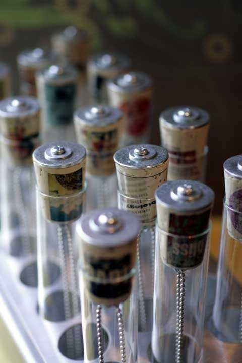 Fairy Necklace | Cork in Test Tube and Wood Cube