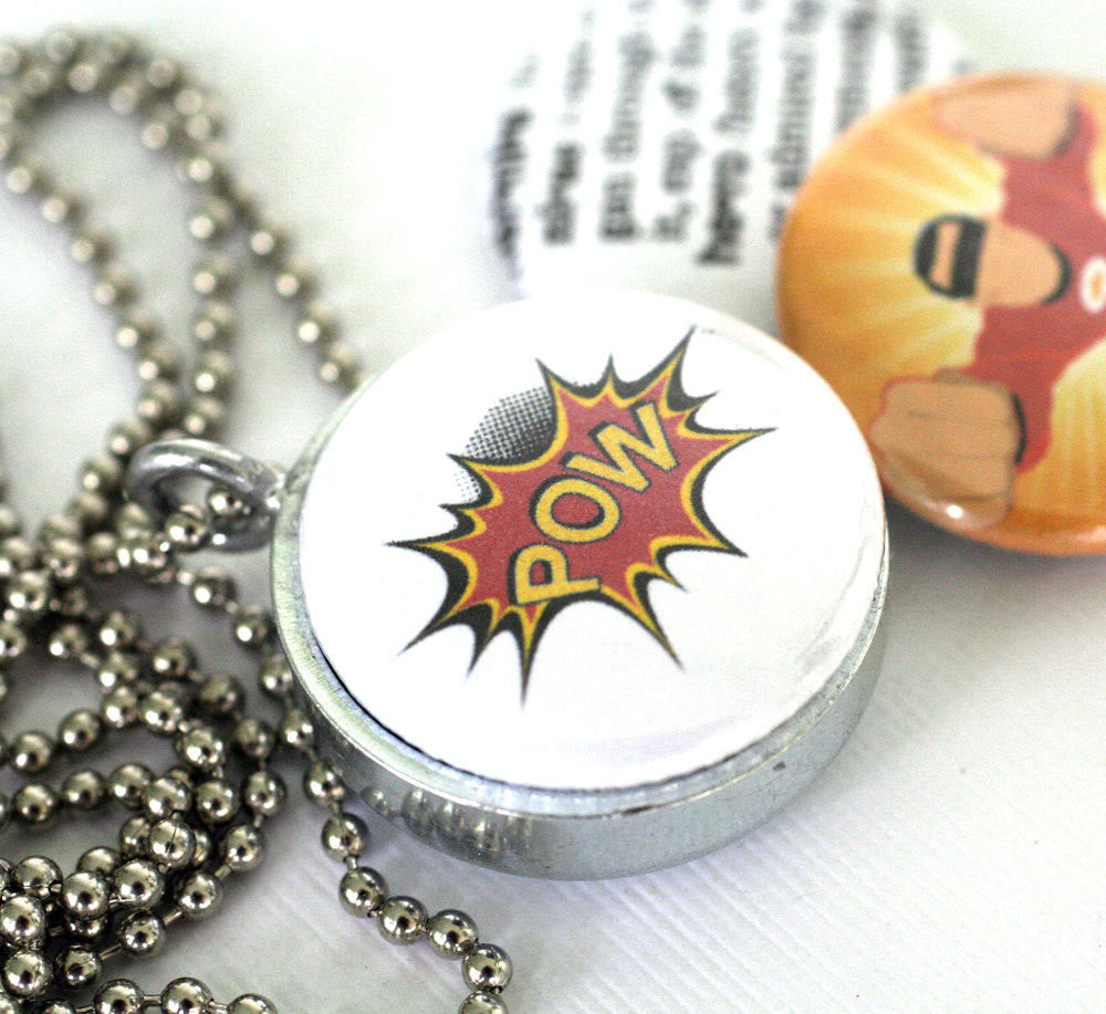 superhero dad - mens magnetic locket set