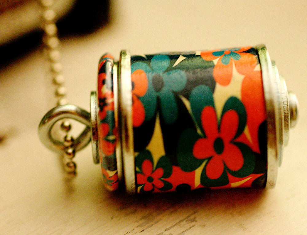 Flower Power Recycled Wine Cork Necklace