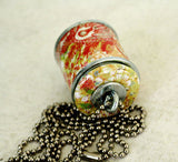 Floral Paisley Recycled Wine Cork Necklace