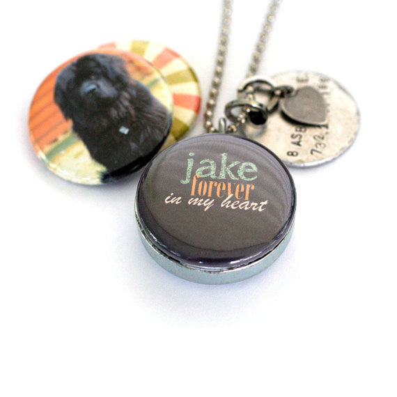 Dog Memorial Locket Necklace