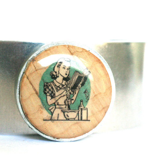 mom metal cuff bracelet