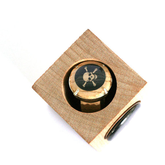 cork skull ring