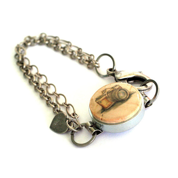 camera cork bracelet