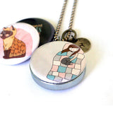 Time With Cats - Magnetic Locket Necklace
