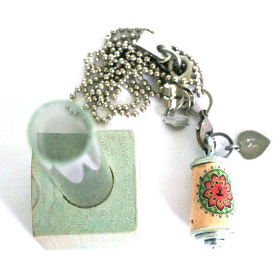 meditate cork necklace