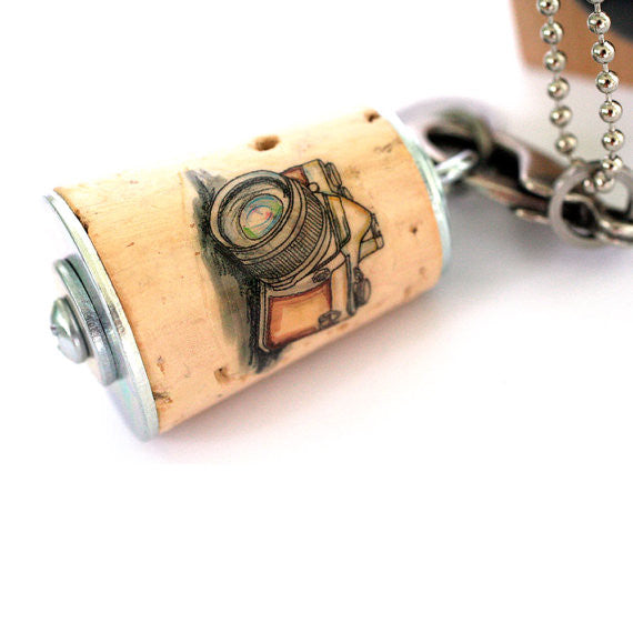 vintage camera necklace