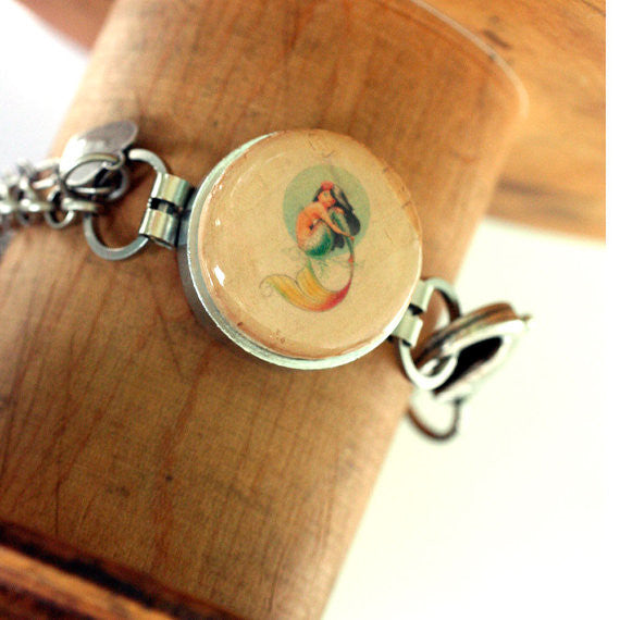 recycled mermaid bracelet