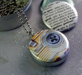 Geek Locket Necklace - Computer Locket for Guy