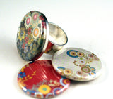 Hammered Silver Ring - Bold, Magnetic Lids