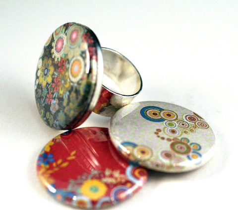Hammered Silver Ring - Bold, Magnetic Lids