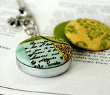 Fabric Mirror Locket Necklace