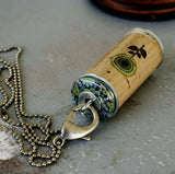 Flower Wine Cork Necklace