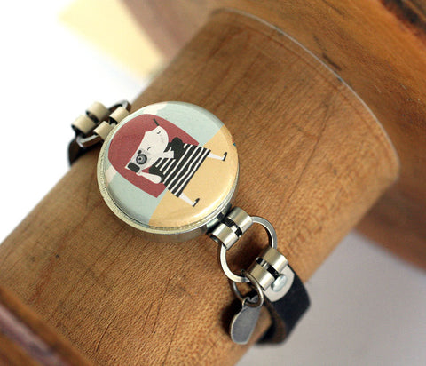 FOCUS Photographer Magnetic Leather Bracelet