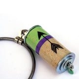 Arrow Color Block Cork Keyring