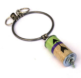 Arrow Color Block Cork Keyring