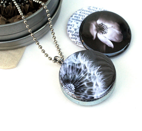 Dandelion Locket Necklace