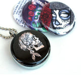 Day of the Dead Locket Necklace