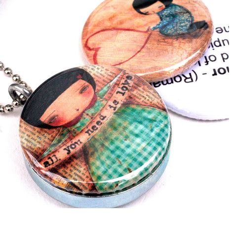 Amor Picture Locket Necklace