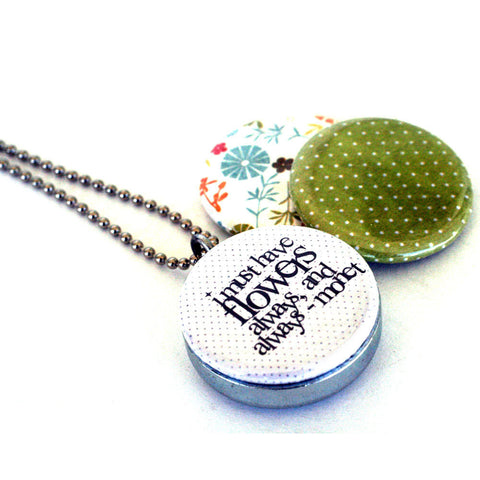 Monet Quote Locket  Necklace