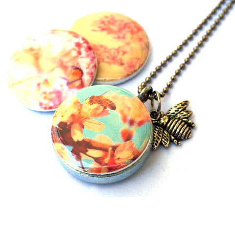 Bee Locket Necklace