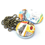 Greece, Budapest and Venice Travel Locket Necklace
