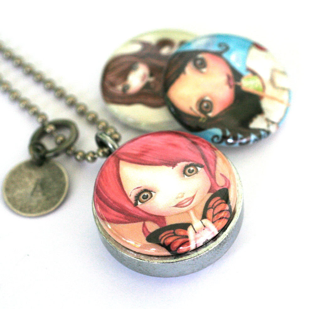 Fairy Girl's Magnetic Locket Necklace