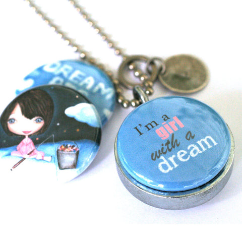 Dream Big Girl's Locket Necklace