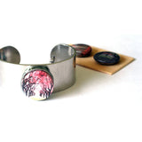 Forest Journey Metal Cuff Bracelet - Magnetic