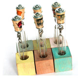 Fairy Necklace | Recycled Cork in Test Tube and Wood Cube