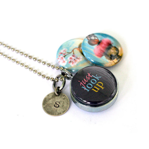 Just Look Up Locket Necklace