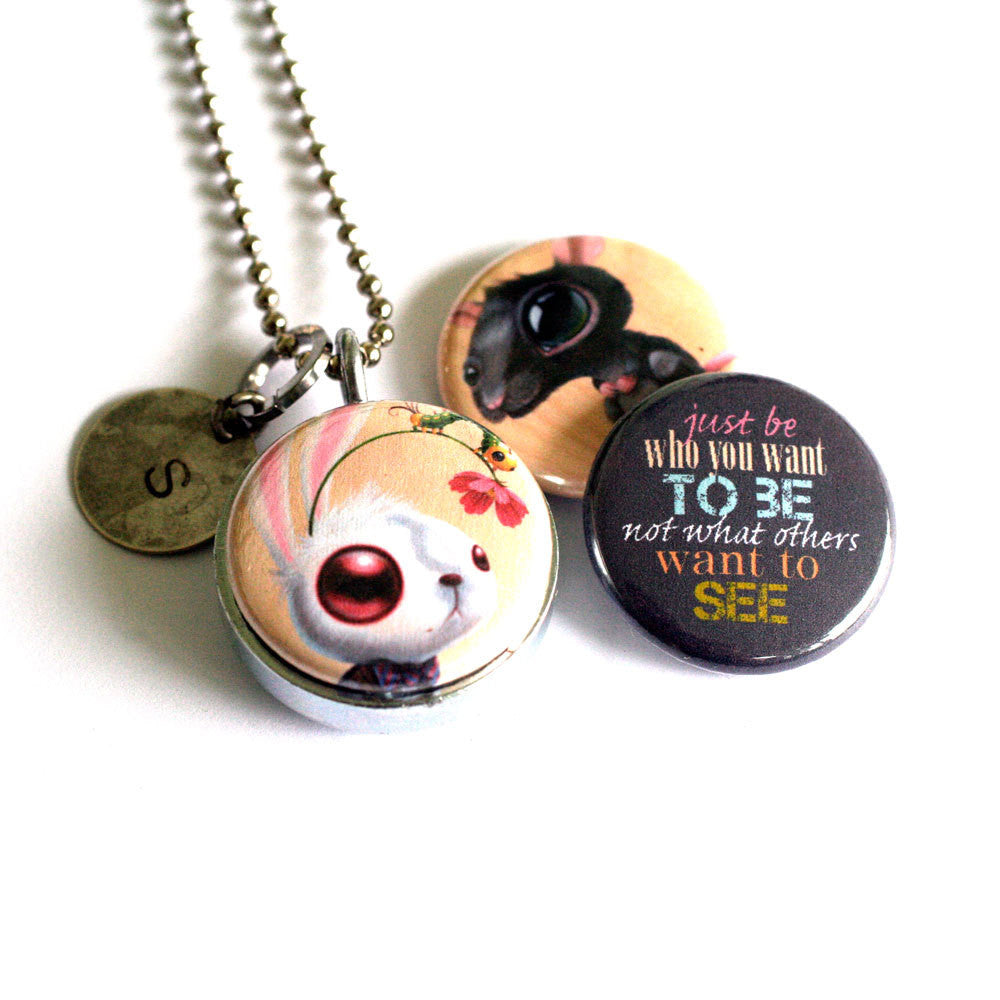 Magnetic best sale locket pendant