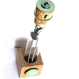 Be Prepared Donkey Necklace | Cork in Test Tube and Wood Cube