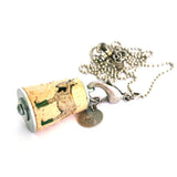 Be Prepared Donkey Necklace | Cork in Test Tube and Wood Cube
