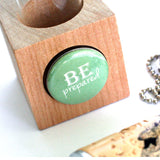 Be Prepared Donkey Necklace | Cork in Test Tube and Wood Cube