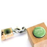 GROW Where Planted Necklace | Cork in Test Tube and Wood Cube