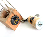 Save the BEES Necklace | Cork in Test Tube and Wood Cube