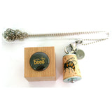 Save the BEES Necklace | Cork in Test Tube and Wood Cube