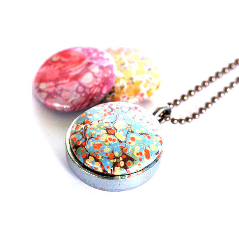 Marble Locket Necklace