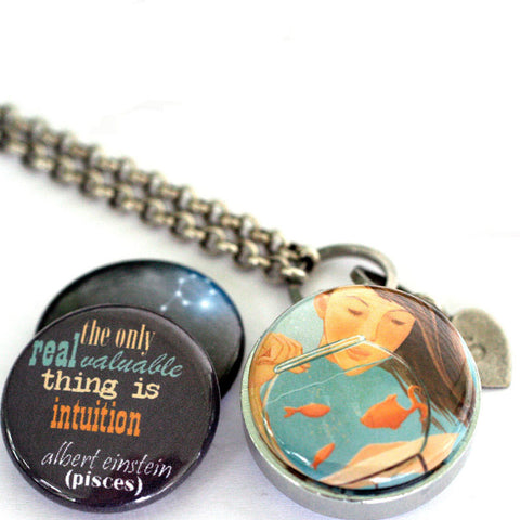 Pisces Locket Necklace