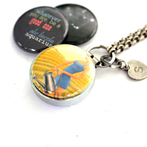 Aquarius Locket Necklace