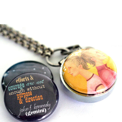 Gemini Locket Necklace