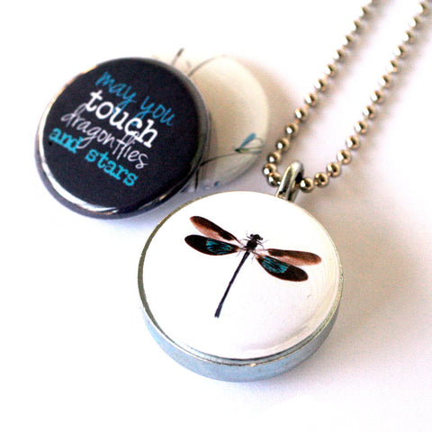 Dragonfly Locket Necklace