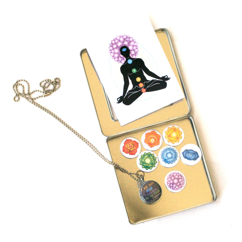 Seven Chakras Magnetic Necklace Locket – Olive Bites Studio