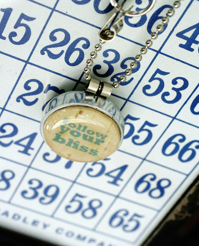 Follow Your Bliss Necklace | Recycled Wine Cork and Steel