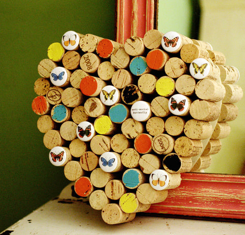 Anti-Social Butterfly Corkboard | Recycled Wine Corks