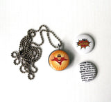 superhero dad - mens magnetic locket set