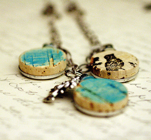 Bluebird Recycled Wine Cork Necklace | Bib Style
