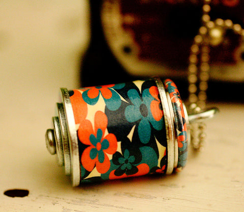 Flower Power Recycled Wine Cork Necklace